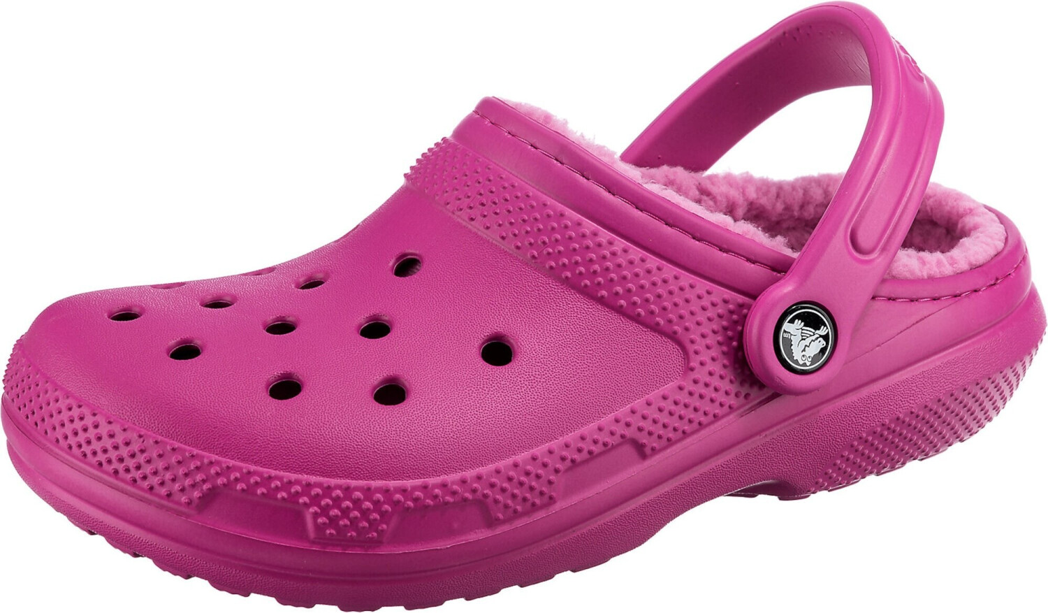 Pink fuzz lined crocs clearance