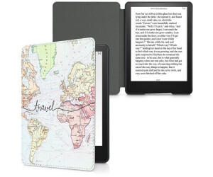 kwmobile Case Amazon Kindle Paperwhite 2021 Travel Schriftzug 