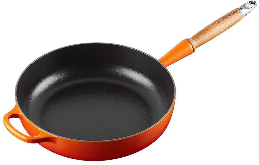 Le Creuset Signature Cast Iron Saute Pan with Wooden Handle 28 cm