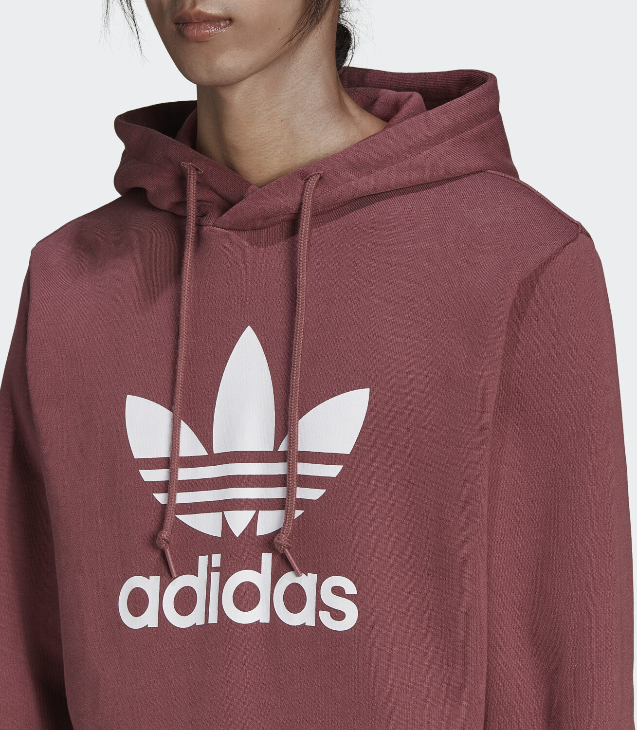 Adidas trefoil hoodie maroon clearance