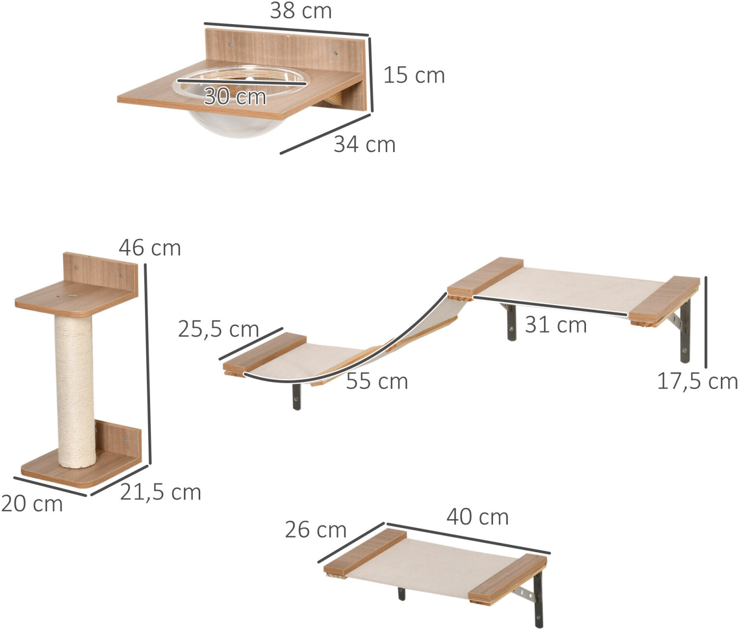Pawhut Mur d'escalade pour chat Pawhut Mur d'escalade pour chat
