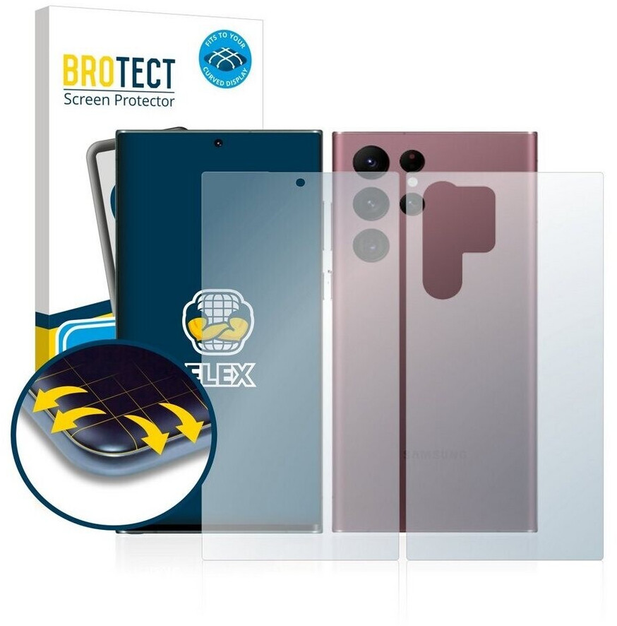 BROTECT 2x Flex Full-Cover Displayschutzfolie für Samsung Galaxy S22 Ultra  5G (Vorder + Rückseite) ab 14,99 €
