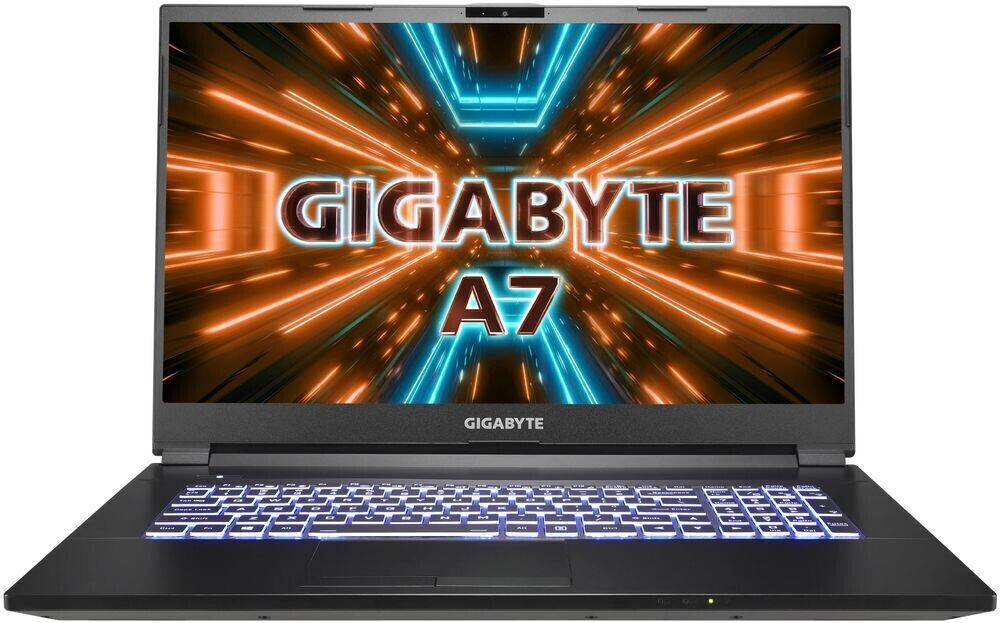Gigabyte A7 Gaming Laptop, AMD Ryzen 7 5800H, GeForce RTX3060, 17,3" 144Hz Display, Windows 11 (Gigabyte A7 K1-BDE1150SB) Schwarz