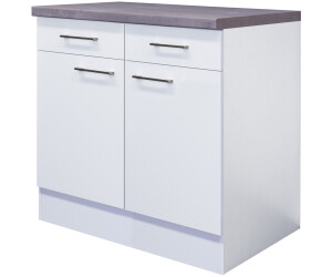 Flex-Well Küchen-Unterschrank 2-türig 80 cm weiß matt ab 169,00 € |  Preisvergleich bei