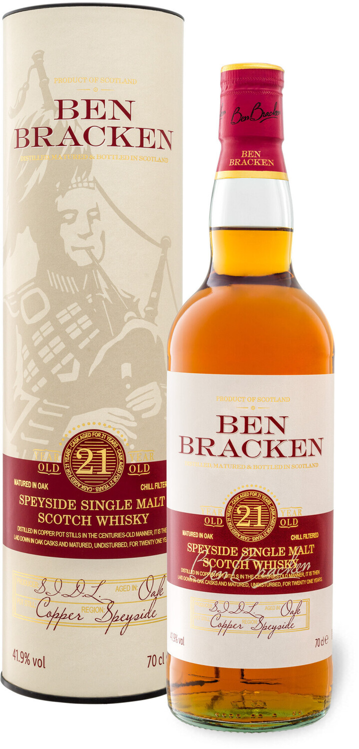 € 69,99 21 0,7l Bracken Scotch Jahre Ben Single Malt Whisky | Preisvergleich bei ab Speyside 41,9%