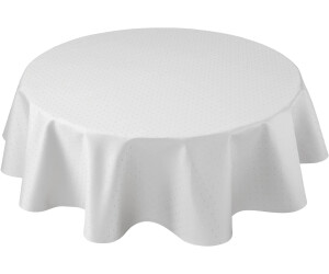 Tischdecke 180 cm Ø rund weiß Damast Baumwolle Vollzwirn *Gastro-Qualität* 