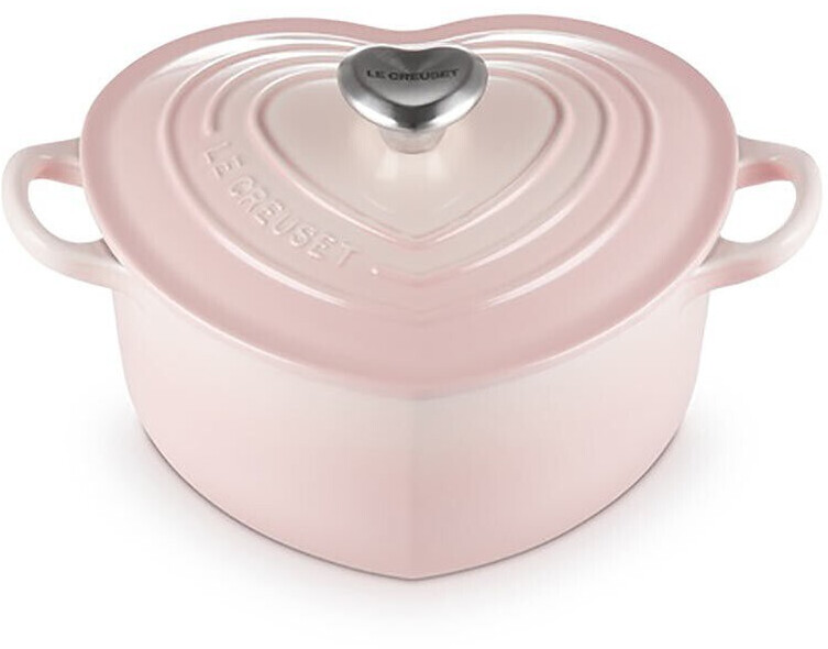 Le Creuset Heart Round Roaster 20 cm shell pink