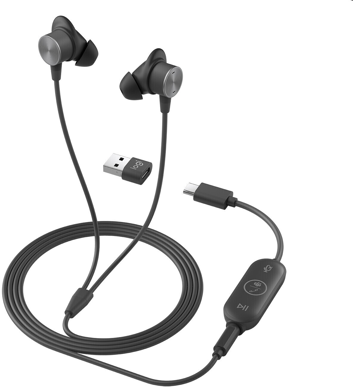 Logitech Zone Wired Earbuds Graphite