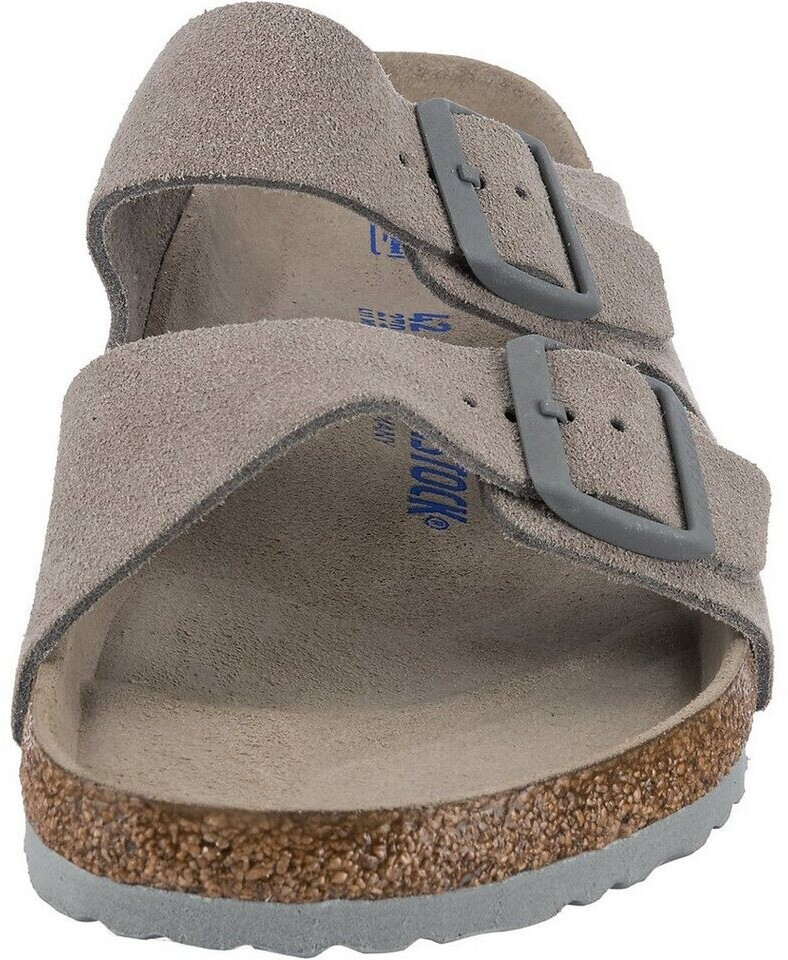 Birkenstock Arizona Soft Footbed Suede Leather stone coin regular au meilleur prix sur idealo