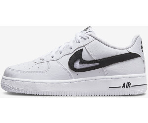 Nike Air Force 1 One Low All Black GS Sneaker schwarz weiss, Farbe:weiß, Schuhgröße:EUR 38