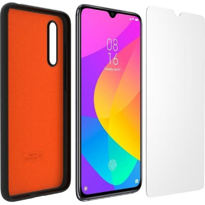 Echo Mobiles Pack coque TPU et verre trempé pour Xiaomi MI9LITE Noir