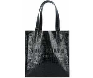 Ted baker april crosshatch black tote bag outlet