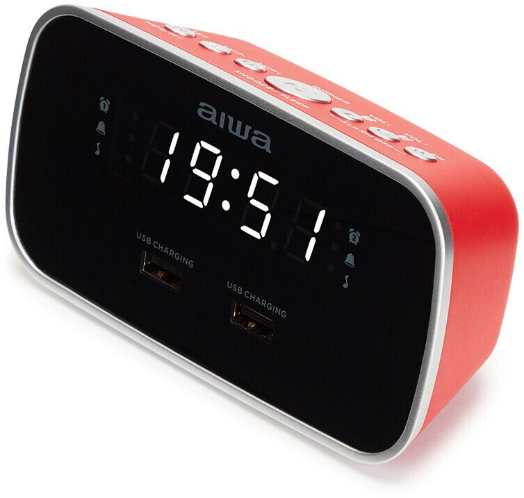 Aiwa CRU-19 Radio Despertador 2xUSB Negra