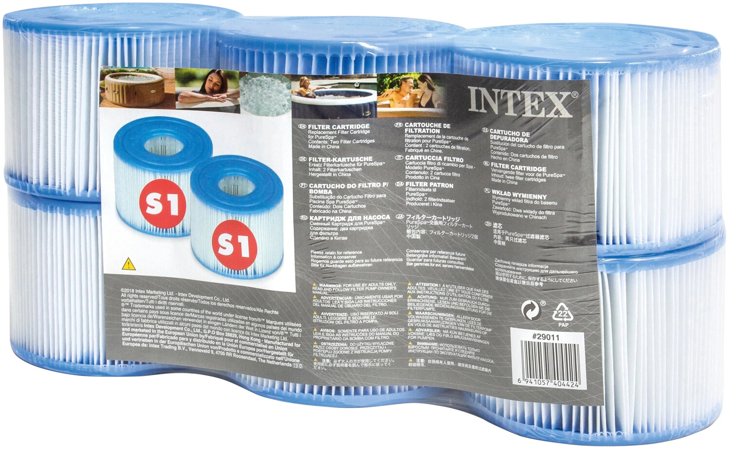 6 Stück Intex Filterkartuschen Typ A für Intex Kartuschenfilteranlagen