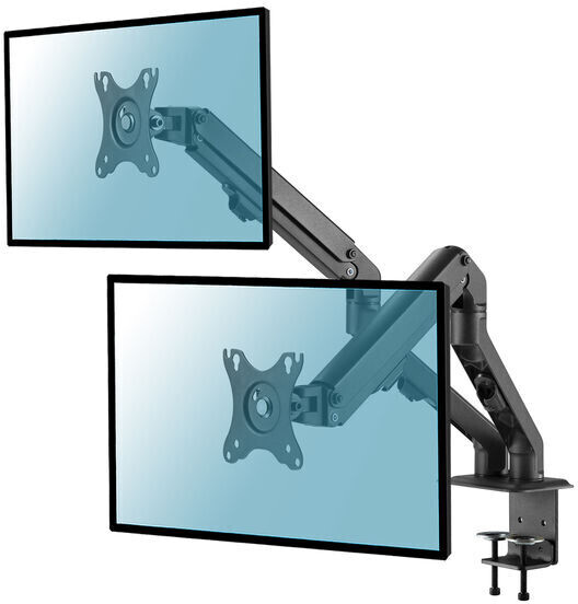 Kimex Support de bureau à ressort mécanique pour 2 écrans PC 17''-27''