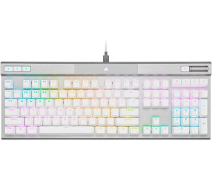 Teclado óptico mecánico gaming Corsair K70 PRO RGB teclas PBT, blanco