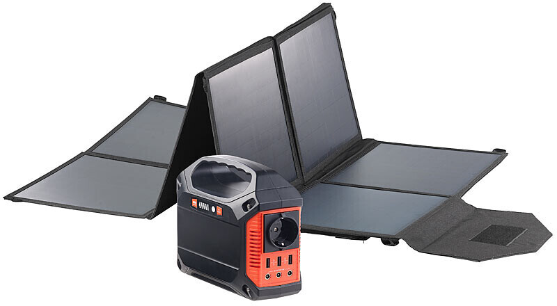 Revolt Solar Converter with Powerbank 42 Ah and 100 W Foldable Solar Panel (NX-2745-919)