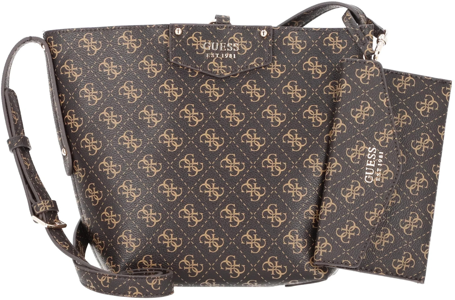 Guess Eco Brenton Bucket Bag HWESG8 39001 brown ab 108 16 Preisvergleich bei idealo