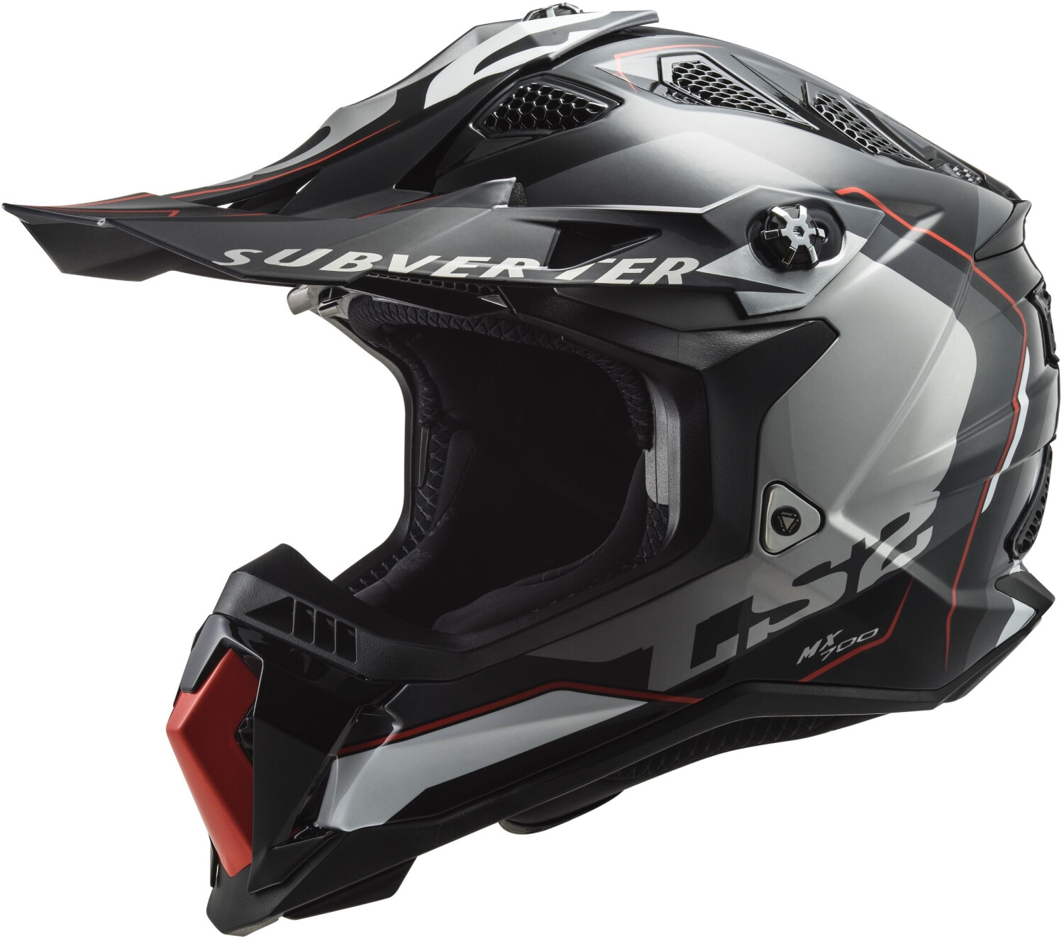 LS2 Subverter Evo MX700 Arched noir/gris/rouge