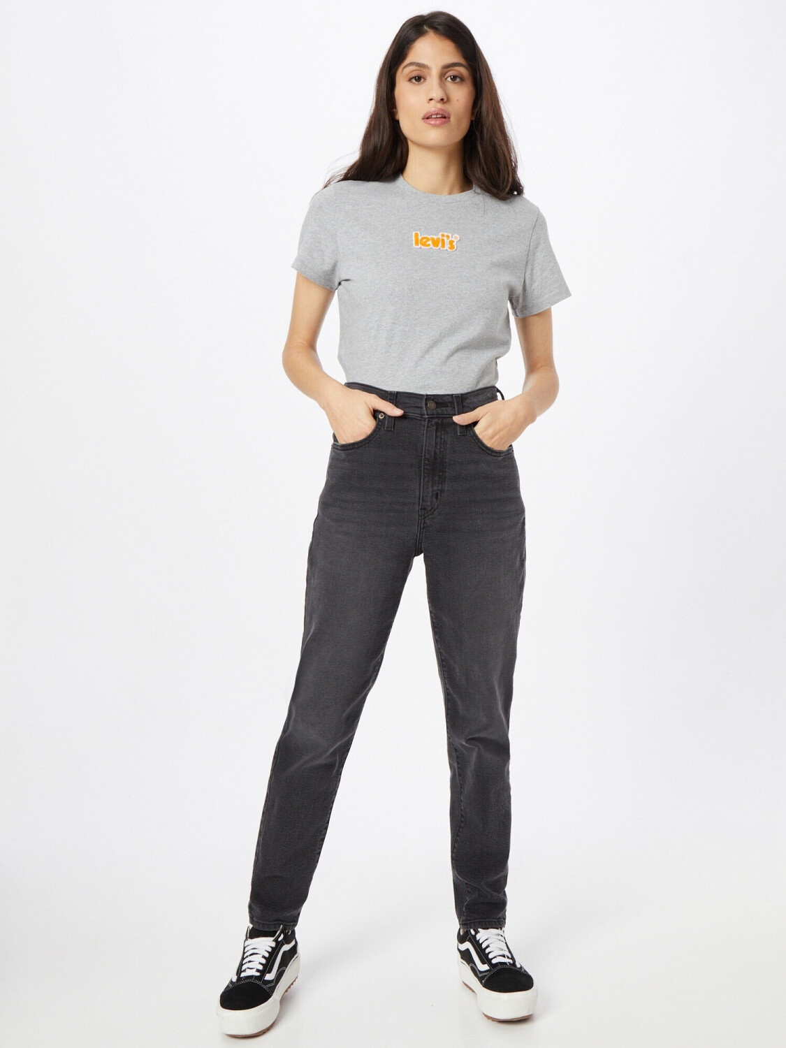 Levi's high waist mom jeans in black