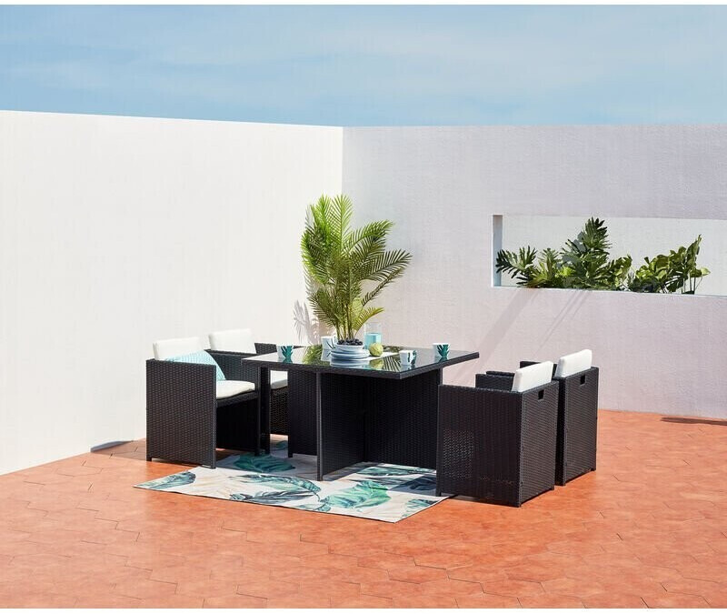 Concept Usine Ensemble de jardin Miami nois/blanc