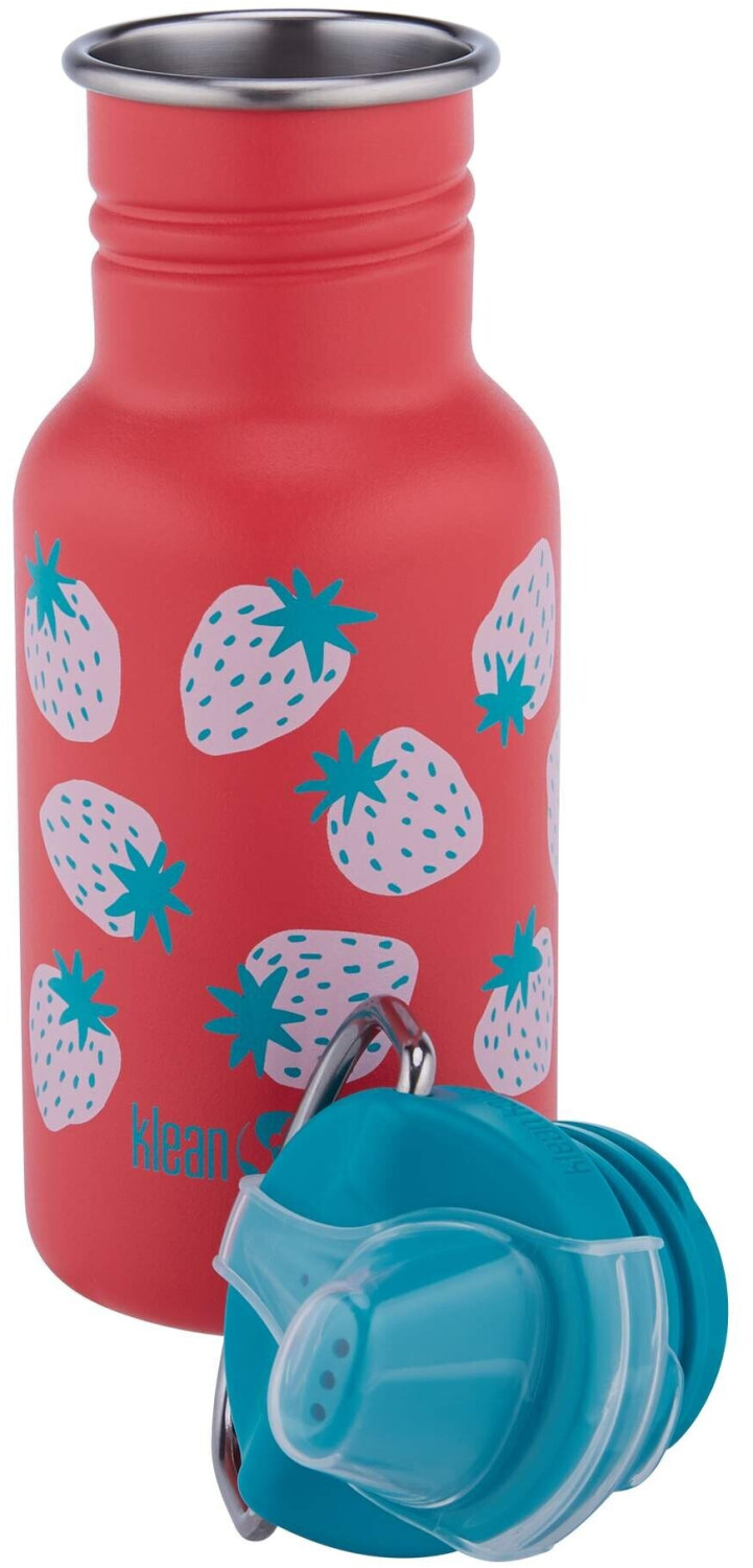 Klean Kanteen 12oz Kids' Classic Narrow Stainless Steel Water Bottle With  Sippy Cap - Coral Strawberries : Target