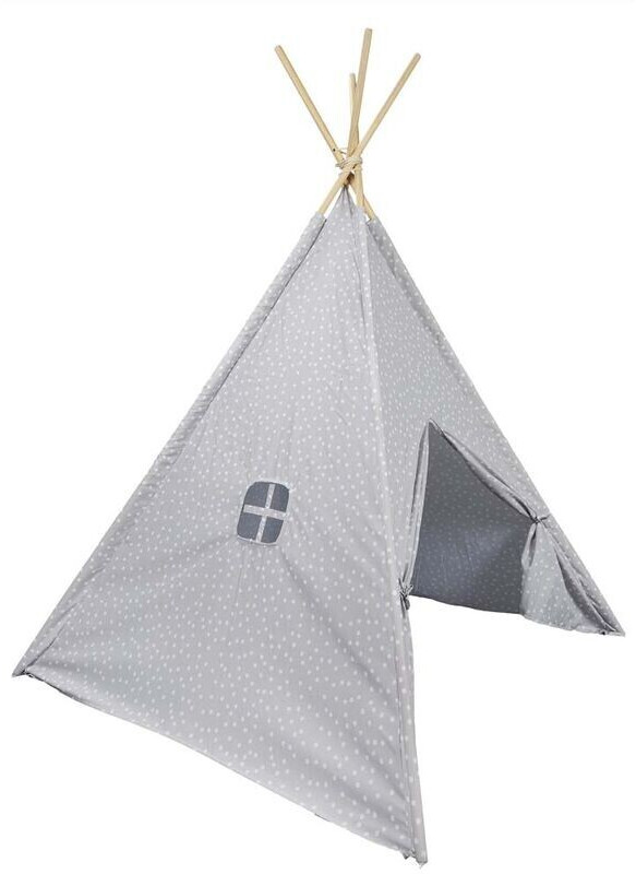 The home deco factory Tipi enfant Little House taupe et blanc