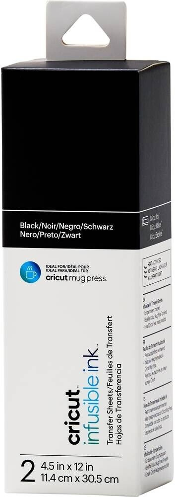 Cricut Infusible Ink transfer sheet black 11.4x30.5cm 2 pieces 2008882