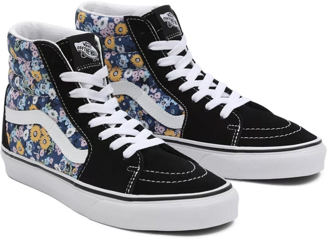 Vans authentic blue flower cheap