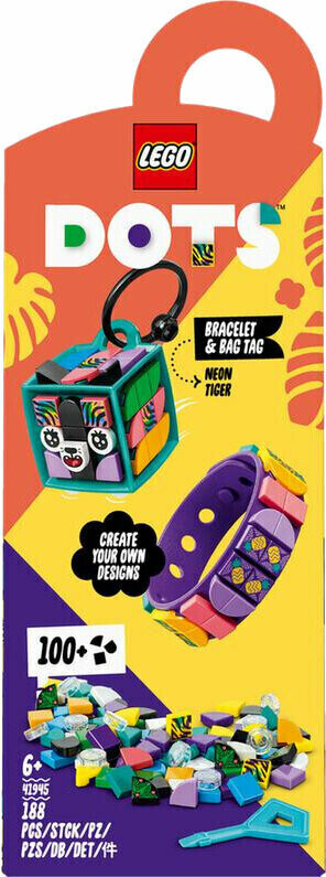 LEGO Dots - Bracelet Tigre fluo et porte-clés (41945)