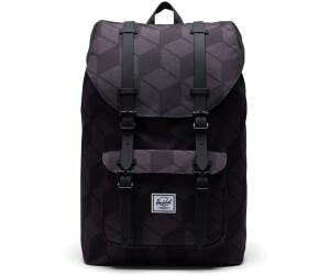 Herschel little america mid volume black crosshatch store