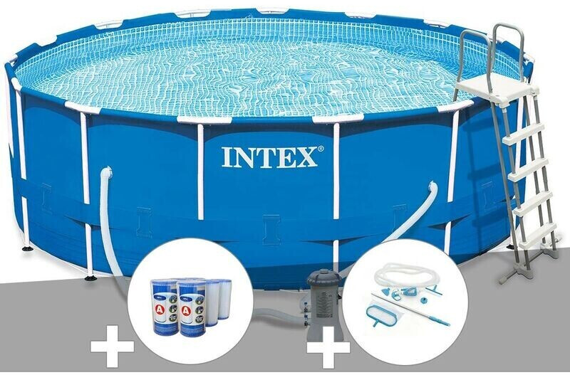 Intex Metal Frame ronde 457 x 122 cm (28242) cartouche filtrante + kit d'entretien