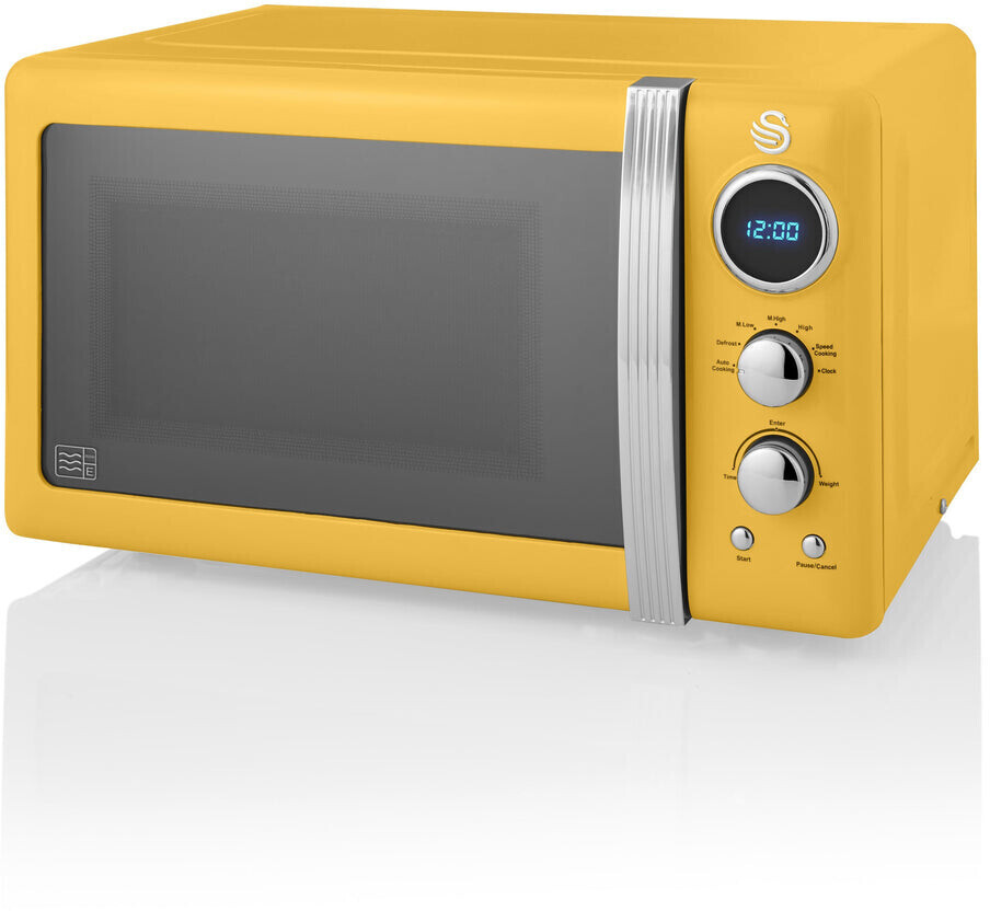 Swan SM22030 Retro Digital Microwave yellow