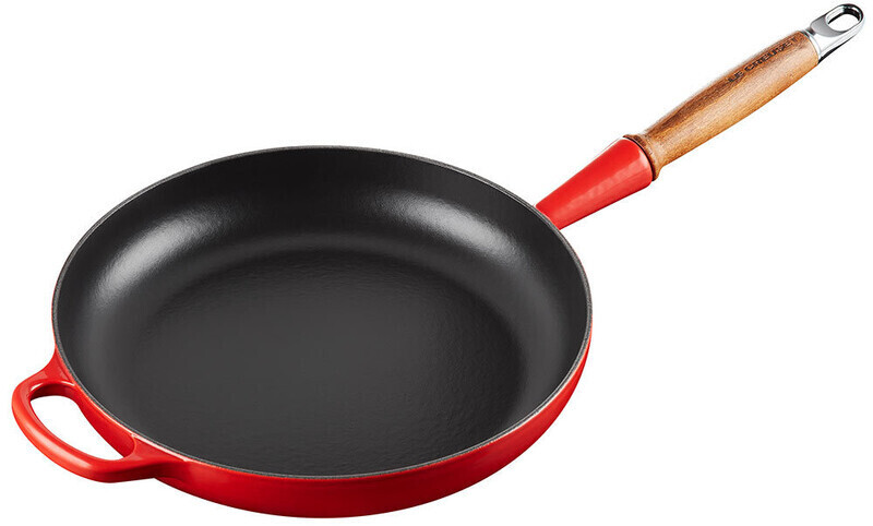 Le Creuset Signature Cast Iron Frying Pan with Wooden Handle