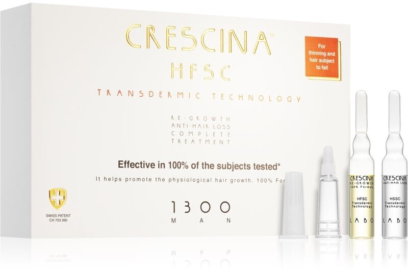 Photos - Hair Product Crescina Crescina Transdermic 1300 Men Re-Growth and Anti-Hair Loss (20 x