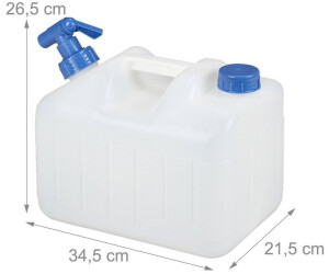 Relaxdays Wasserkanister mit Ablasshahn weiß 10L ab 19,99