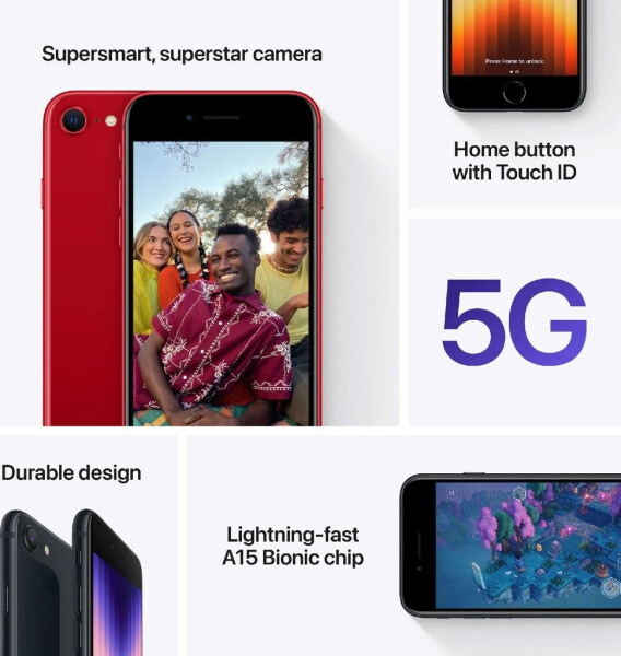 Apple iPhone SE (2022) 64GB Mitternacht, Bild 15