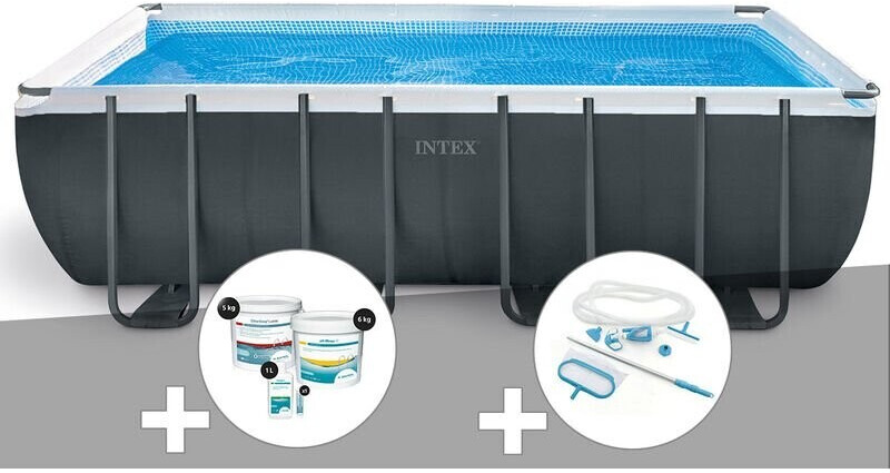 Intex Ultra XTR rectangulaire 549 x 274 x 132 cm (26356) kit de traitement chlore + kit d'entretien