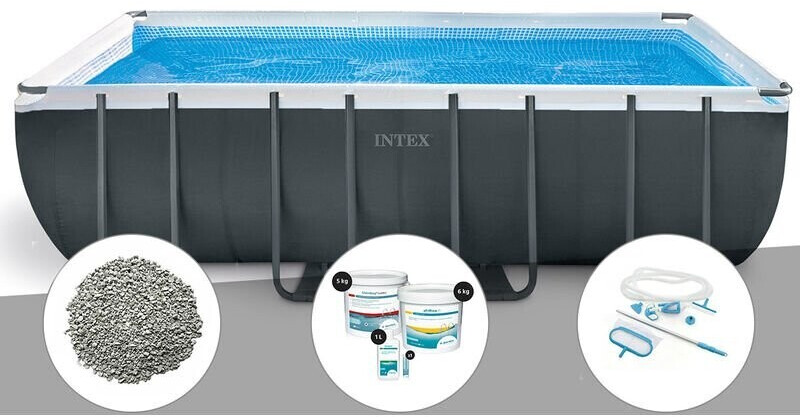 Intex Ultra XTR rectangulaire 549 x 274 x 132 cm (26356) 10 kg de zéolite + kit traitement chlore + kit d'entretien