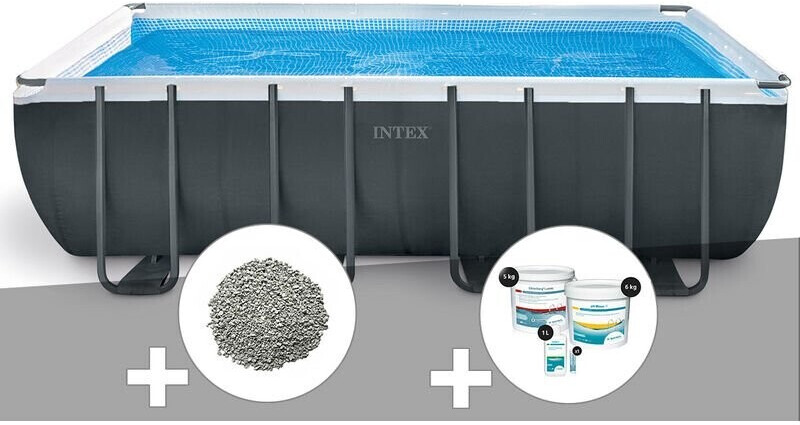 Intex Ultra XTR rectangulaire 549 x 274 x 132 cm (26356) 10 kg de zéolite + kit de traitement au chlore