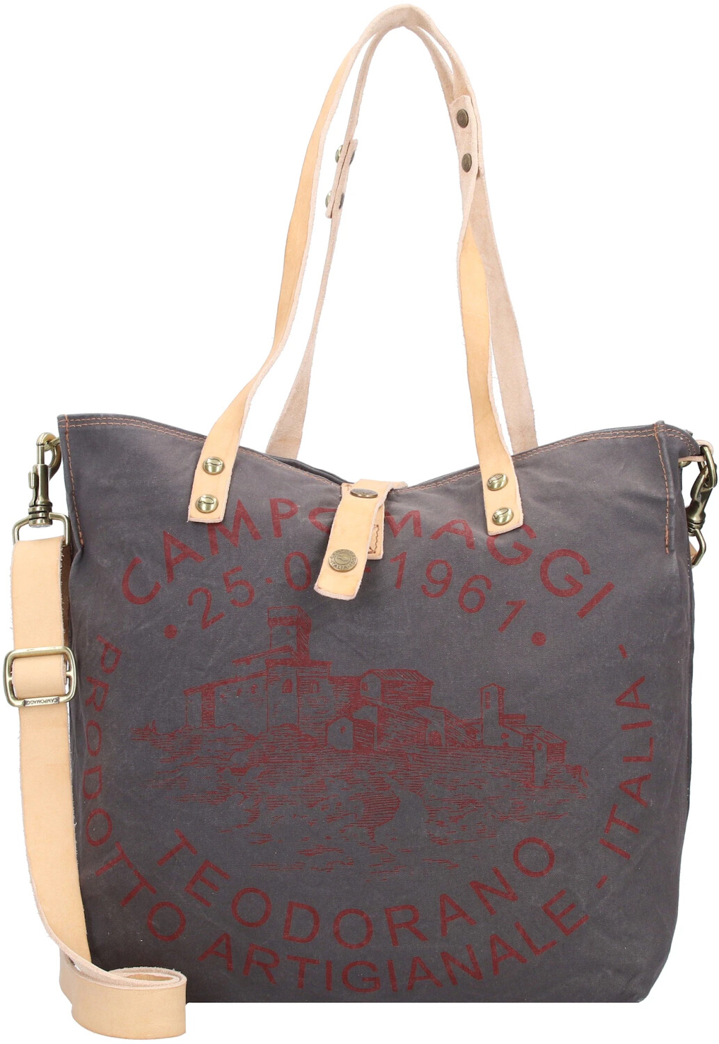Campomaggi Canvas Shopping Bag grigio-naturale2