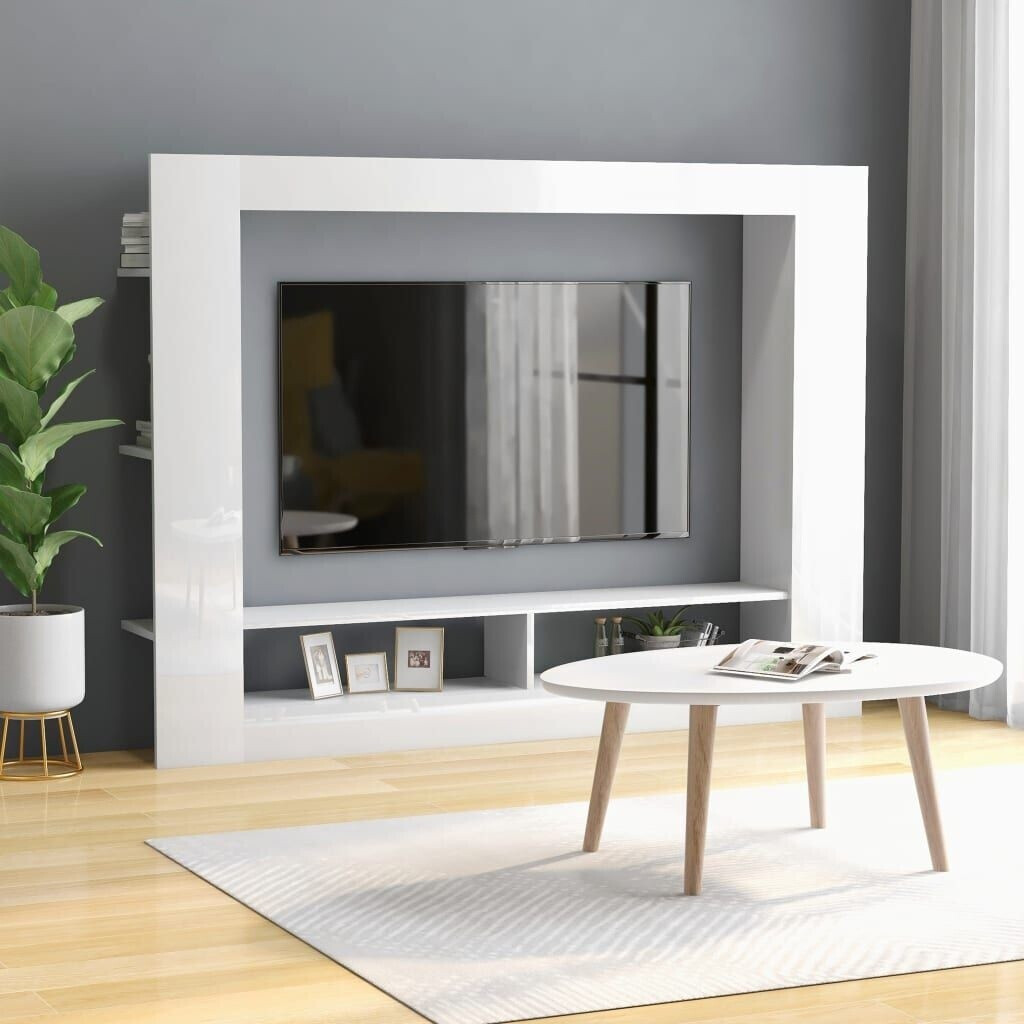 vidaXL TV Cabinet High Gloss White (800744)