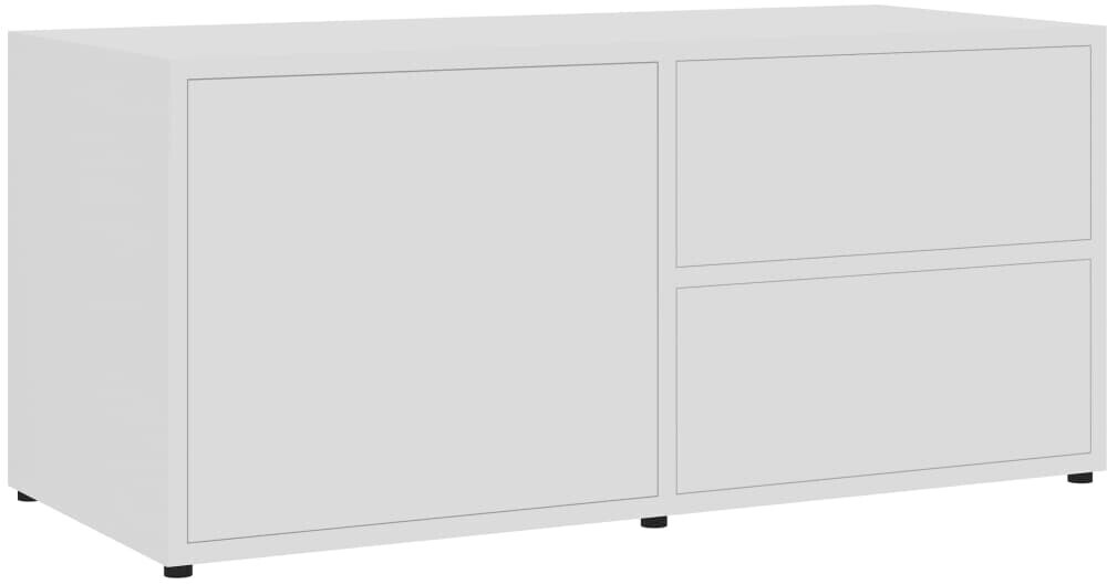 VidaXL Mobile tv con ruote bianco lucido 80x40x45 cm legno multistrato  Mobili porta tv 
