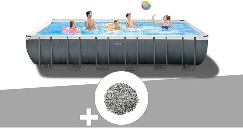 Intex Pools Ultra XTR Frame rectangulaire 732 x 366 x 132 cm (26364GN) 20 kg de zéolite