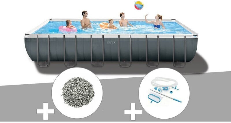 Intex Ultra XTR Frame rectangulaire 732 x 366 x 132 cm (26364GN) 20 kg de zéolite + kit d'entretien