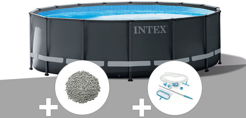Intex Ultra XTR Frame ronde 549 x 132 cm (26330GN) 20 kg de zéolite + kit d'entretien