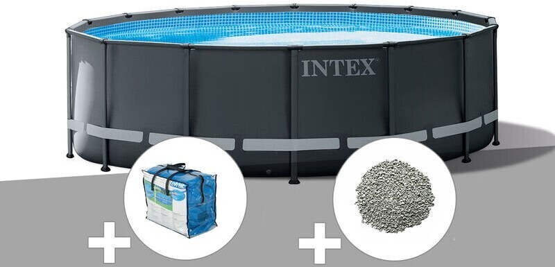 Intex Ultra XTR Frame ronde 549 x 132 cm (26330GN) bâche à bulles + 20 kg de zéolite