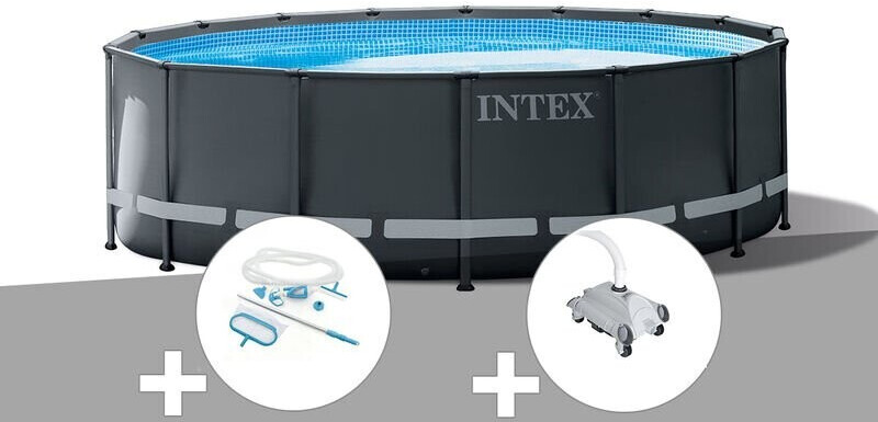 Intex Ultra XTR Frame ronde 549 x 132 cm (26330GN) kit d'entretien + robot nettoyeur