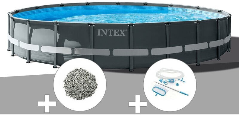 Intex Ultra XTR Frame ronde 732 x 132 cm (26340GN) 30 kg de zéolite + kit d'entretien