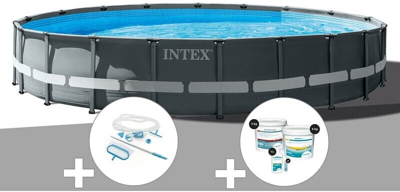 Intex Ultra XTR Frame ronde 732 x 132 cm (26340GN) kit d'entretien + kit de traitement au chlore